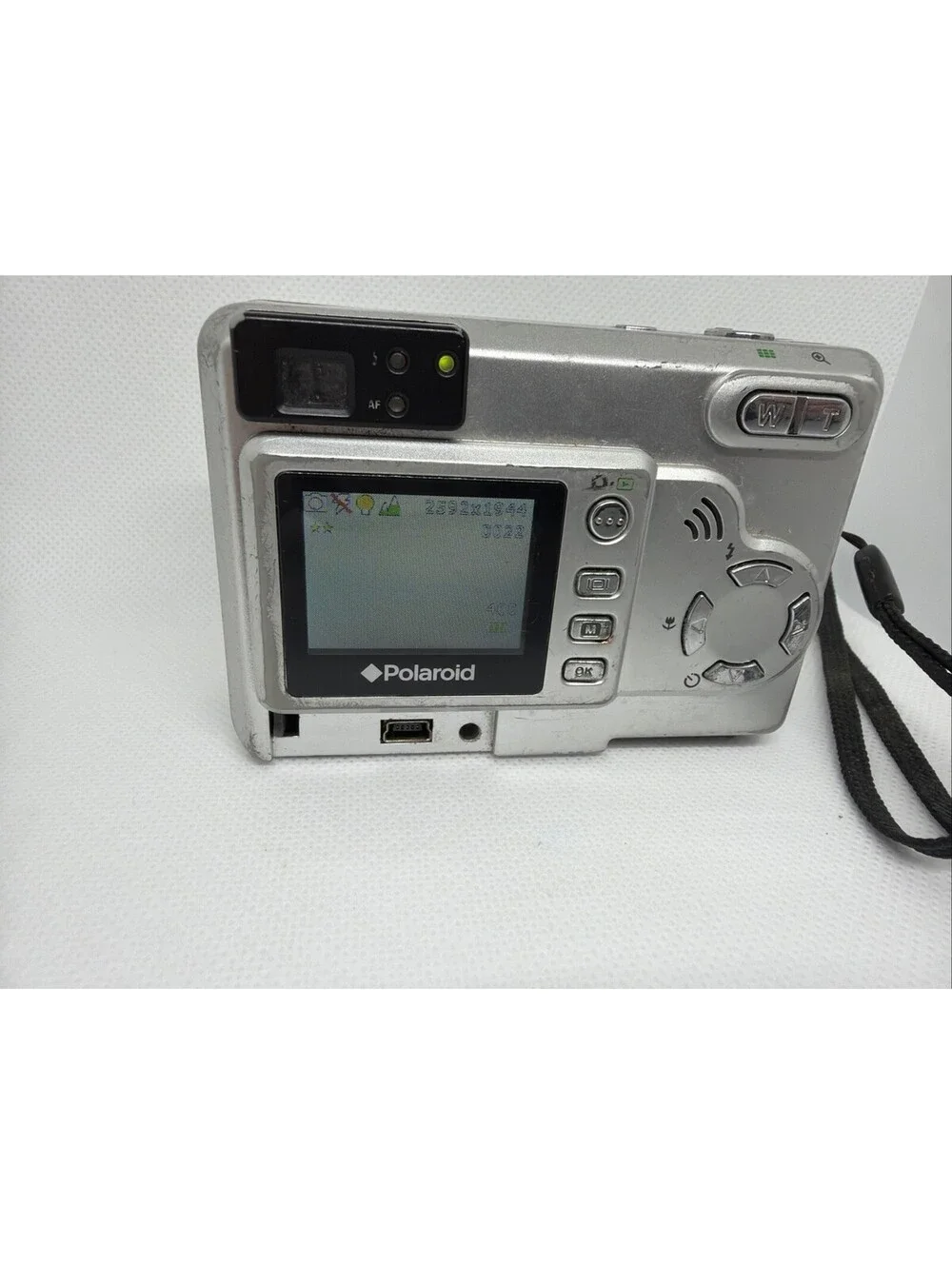 Polaroid PDC 5355 5.3MP Compact Digital Camera SILVER, 3365 Y2K - TESTED WORKING